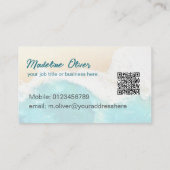 QRコード沿岸ビーチシーントラベルプロフェッショナル 名刺 (裏面)