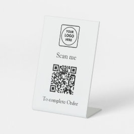 QRコード注文スキャン | オリジナルビジネスロゴ 台座サイン