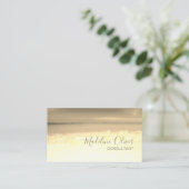 QRコード海ビーチ海旅ヴィンテージ写真 名刺 (スタンド正面)