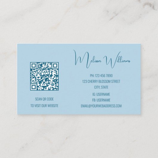 QRコード海波イニシャル 名刺 (裏面)