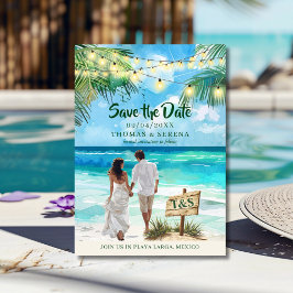 QRコード熱帯ビーチ日付の保存先 招待状