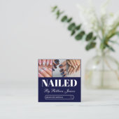 QRコード爪、 ネイルスペシャリストのアーティストモダンタイポグラフィ スクエア名刺 (スタンド正面)