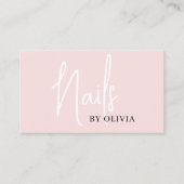 QRコード爪、 ネイルスペシャリストのアーティストモダンタイポグラフィ 名刺 (正面)