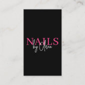 QRコード爪、 ネイルスペシャリストのアーティストモダンタイポグラフィ 名刺 (正面)