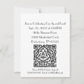 QRコード犬 招待状 (裏面)