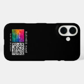 QRコード独自のビジネスロゴをアップロードApple Case-Mate iPhoneケース (裏面 (横))