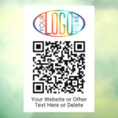 QRコード生成ツール＆ビジネスロゴ シンプルホワイト ウィンドウサイン (シート3)