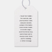 QRコード生成ツール & ビジネス ロゴ モダン ミニマル ギフトタグ (裏面)