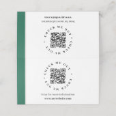 QRコード生成情報折り畳み式卓上標識 プレイスカード (外部開封)