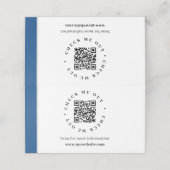 QRコード生成情報折り畳み式卓上標識 プレイスカード (外部開封)