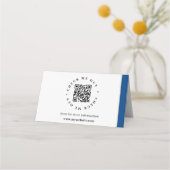 QRコード生成情報折り畳み式卓上標識 プレイスカード (裏面)