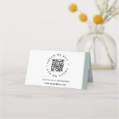 QRコード生成情報折り畳み式卓上標識 プレイスカード (裏面)