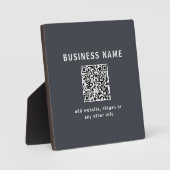 QRコード用のシンプルなテンプレート | ダークグレー フォトプラーク (正面)