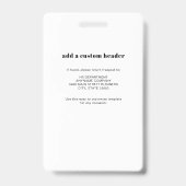 QRコード登録ナースメディカルセンター写真ID バッジ (Back)