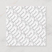 QRコード白黒の書道RSVP写真 エンクロージャーカード (裏面)