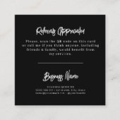 QRコード白黒の紹介モダンカード 紹介カード (正面)