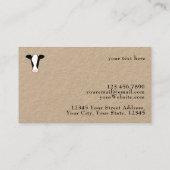 QRコード白黒カウファームグリーンクラフト 名刺 (裏面)