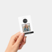 QRコード白黒カスタムロゴ従業員の写真ID バッジ (手持ち)