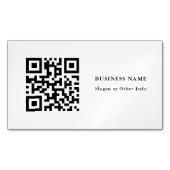 QRコード白黒シンプル マグネット名刺 (正面)