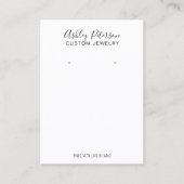 Qrコード白黒ジュエリーイヤリング表示 名刺 (正面)