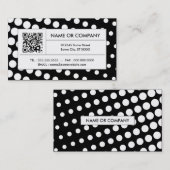 QRコード白黒ハーフトーン 名刺 (正面/裏面)