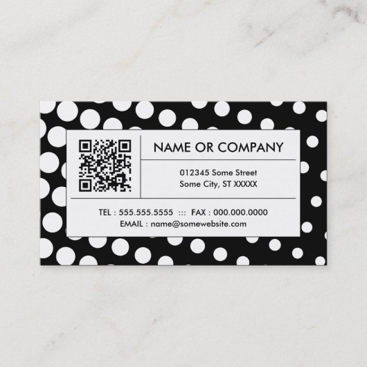 QRコード白黒ハーフトーン 名刺 (正面)