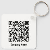 QRコード白黒ビジネステンプレート キーホルダー (裏面)