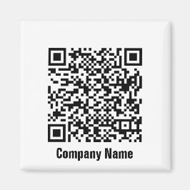 QRコード白黒ビジネス文字テンプレート マグネット