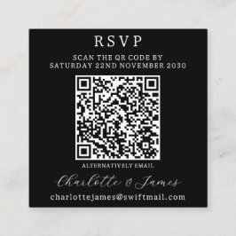 QRコード白黒フォトRSVP エンクロージャーカード