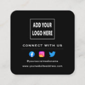 Qrコード白黒後を追スキャンによる当社との接続 スクエア名刺 (正面)