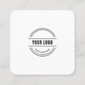 Qrコード白黒後を追スキャンによる当社との接続 スクエア名刺 (裏面)