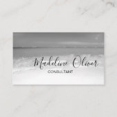 QRコード白黒海海プロフェッショナルバス 名刺 (正面)