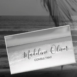 QRコード白黒海海プロフェッショナルバス 名刺