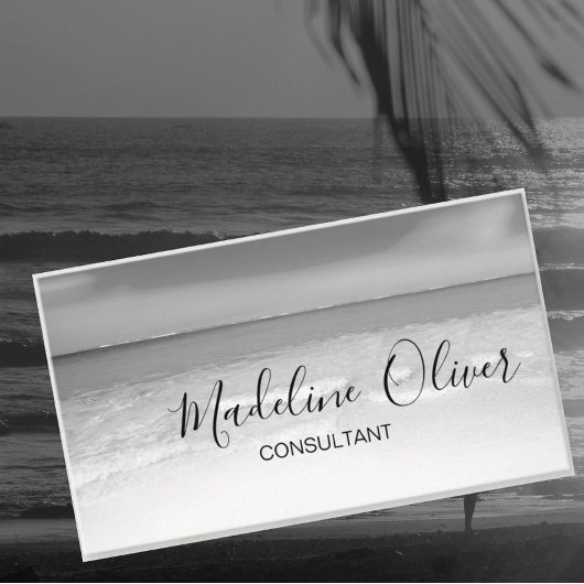 QRコード白黒海海プロフェッショナルバス 名刺