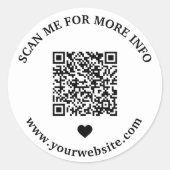 QRコード白黒 ラウンドシール (正面)