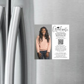 QRコード磁気卒業写真の発表 マグネット招待状