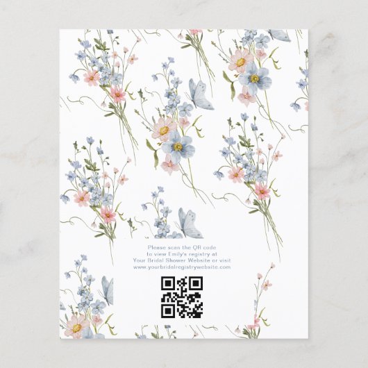 QRコード私が招待状する前に何か青 (裏面)