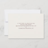 QRコード秋Anemoneフローラ結婚式RSVP 出欠カード (裏面)