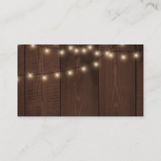 QRコード素朴な田舎シックな結婚式RSVP エンクロージャーカード (裏面)