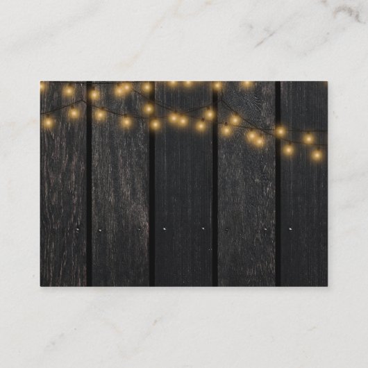 QRコード素朴ひまわりエレガントな結婚式RSVP エンクロージャーカード (裏面)