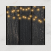 QRコード素朴ひまわりバジェット結婚式RSVP エンクロージャーカード (裏面)