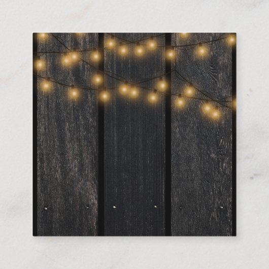 QRコード素朴ひまわりバジェット結婚式RSVP エンクロージャーカード (裏面)