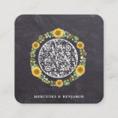 QRコード素朴シンプル結婚式招待状 エンクロージャーカード (正面)