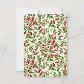 QRコード素朴付きグリーンボタニカルウェディングRSVP 出欠カード (裏面)