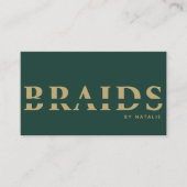 QRコード組み込み美しいサロン組み付けヘアスタイリスト 名刺 (正面)