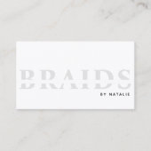 QRコード組み込み美しいサロン組み付けヘアスタイリスト 名刺 (正面)