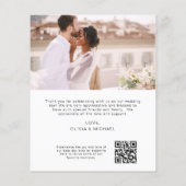 QRコード結婚お礼フォトカード (裏面)