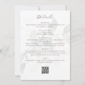 QRコード結婚のユーカリ 招待状 (裏面)