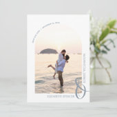 QRコード結婚の写真ほこりっぽい青 セーブザデート (スタンド正面)