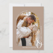 QRコード結婚の写真タン日付の保存 セーブザデート (正面)